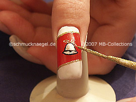 Nail art liner in the colour gold-Glitter