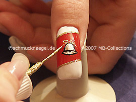 Nail art liner in the colour gold-Glitter