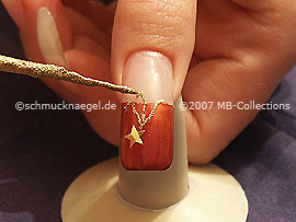 Nail art liner in the colour gold-Glitter