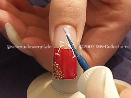 Nail art liner in the colour blue-Glitter