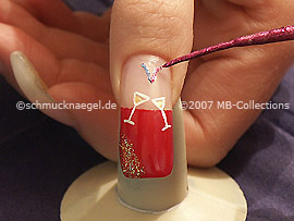 Nail art liner in the colour fuchsia-Glitter