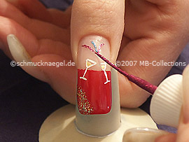 Nail art liner in the colour fuchsia-Glitter