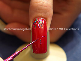 Nail art liner in fuchsia-Glitter