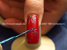 Nail art liner in blue-Glitter