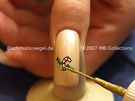 Nail art liner in the colour gold-Glitter