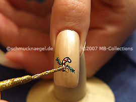 Nail art liner in the colour gold-Glitter